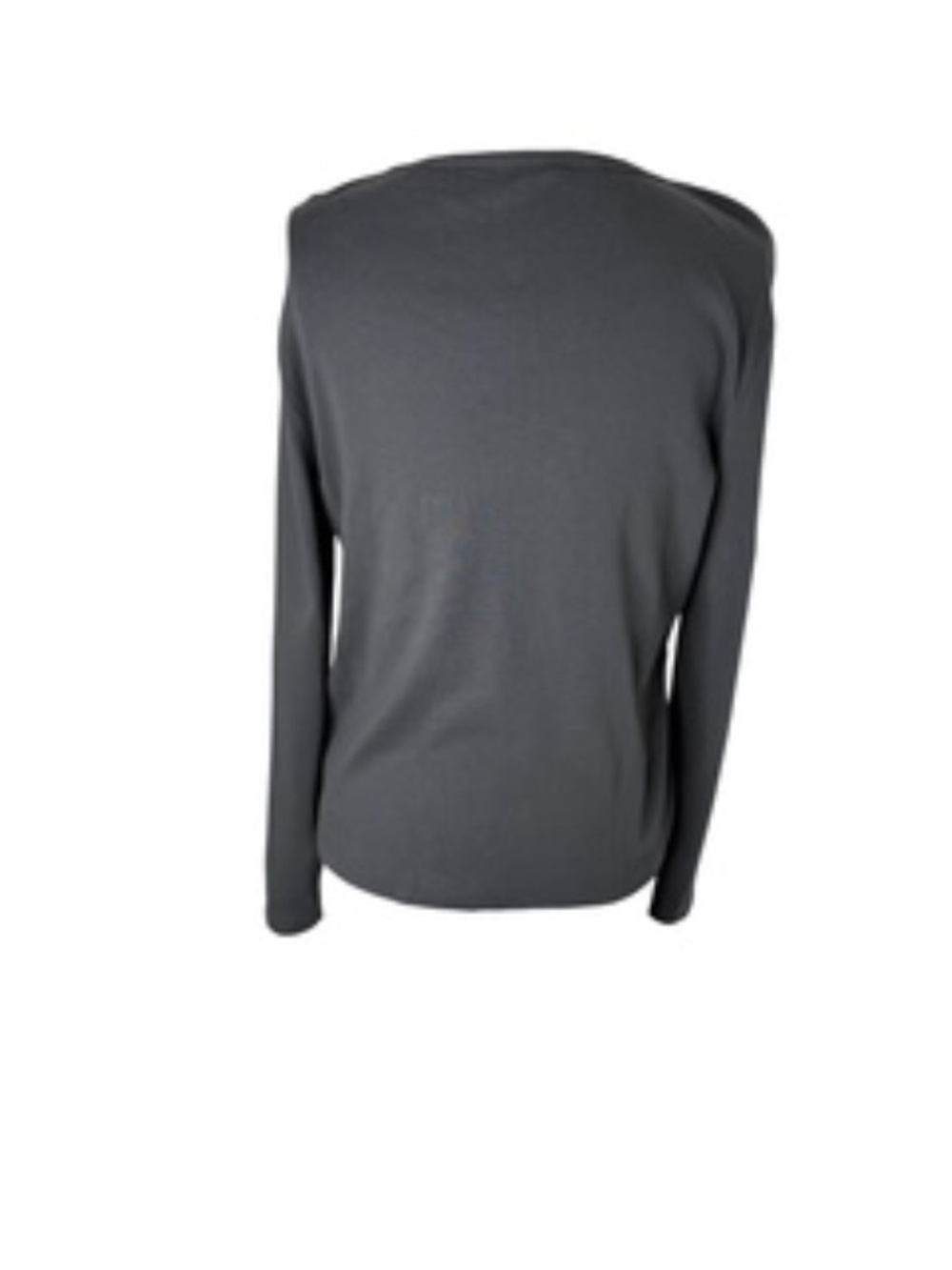 NWOT Jones NY Crew Neck Long Sleeve Charcoal Tee-Shirt Size L - Picture 4 of 5